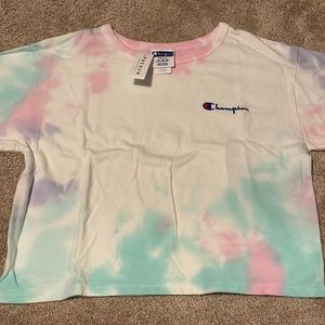 Brand new champion tie dye top